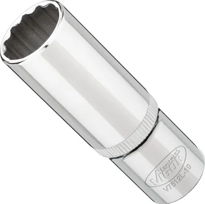Produktbild von VIGOR Steckschlüsseleinsatz lang V7512L-19 1/2" Außen Doppelsechskant SW 19 mm