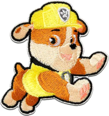 Obrázok produktu pre Paw Patrol © Rubble - nášivka, nažehľovacia nášivka, nášivka, nášivky, na nažehlenie, veľkosť: 6,1 x 6,3 cm