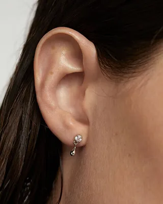 Produktbild von Hübsche einzelne Ohrringe aus Silber mit Zirkonia Watter Essentials PG02-027-U