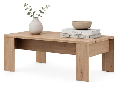 Produktbild von Bertona - Couchtisch, 120x67x43h cm Braun Eiche Knoten, Rechteckig