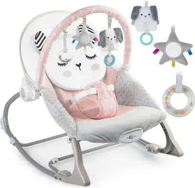 Produktbild von Babywippe mit Vibrationsfunktion, Rosa - Multifunktional, Sicher