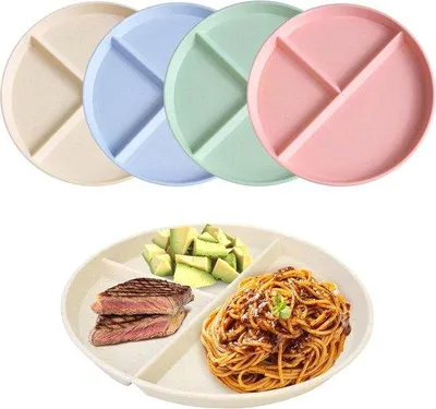 Productafbeelding van Famanu Essensplaten set, 4 stuks - 22,5 cm, breukbestendig en herbruikbaar