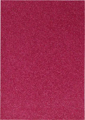 Produktbild von Glitzer Moosgummi Platte - DIN A4 - MAGENTA / PINK - 1 Bogen