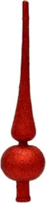 Produktbild von Weihnachtsbaumspitze aus Kunststoff, dekorativ, rot, 23 cm