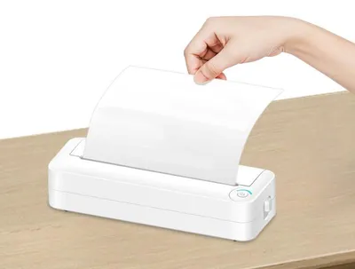 Productafbeelding van Draagbare thermische printer, Bluetooth, voor A4/4/3/2 thermisch papier, wit