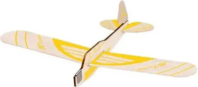 Produktbild von Revell Balsa Birds Fluggleiter, Balsaholz, gelb, 34 x 7 x 1 cm, minutenschnell zusammengesteckt