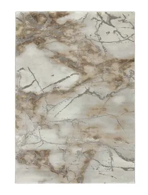 Produktbild von Teppich - Beige - Polypropylen - 80 x 150 cm - Marmoroptik