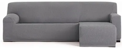 Chaiselong-Banküberzug, kurzes Eckteil rechts, grau, universell