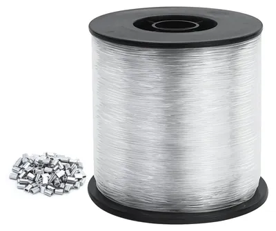 Imagen del producto de Hilo de nylon transparente, 200 metros, 0,8 mm, resistente a la rotura, ideal para manualidades