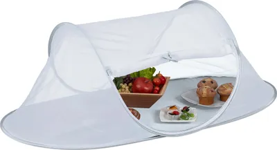 Produktbild von relaxdays fly bonnet for food grey