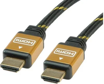 Image de ROLINE 11.04.5506 câble HDMI 10 m HDMI Type A (Standard) Noir, Or