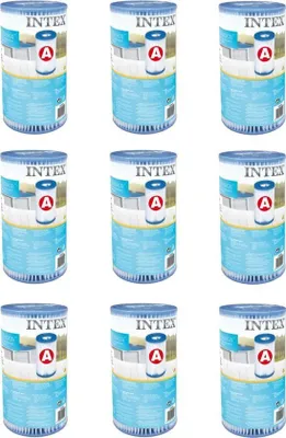 Produktbild von Intex 29000 Filterpatrone Typ A 9 Stück für Schwimmbad 244/305/366 Cm
