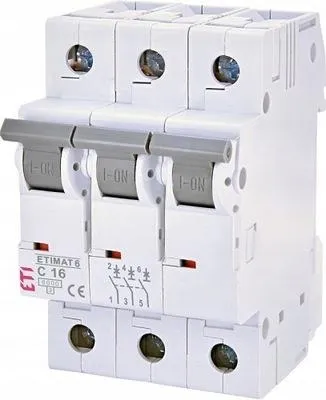 Produktbild von Leitungsschutzschalter 3P B 16A 6kA AC ETIMAT 6 002115516