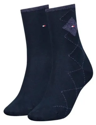 Produktbild von Tommy Hilfiger - Socken für Damen (2er-Pack) NA1108 (35 EU - 38 EU) (Marine)