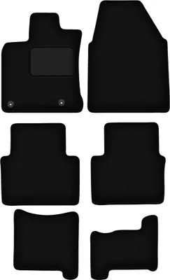 Image de Tapis en velours noir pour : Nissan Qashqai +2 Crossover (2007-2013)