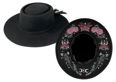 Produktbild von Gothicana by EMP Damen schwarzer Wollhut mit breiter Krempe Standard