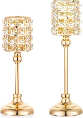 Produktbild von Famanu Kerzenhalter Kristallglas - 31 cm + 36 cm