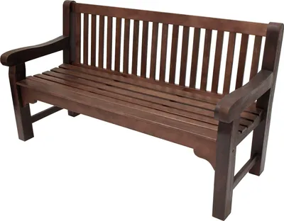 Produktbild von Bank Holzbank Kolonial-Antik-Stil extra stabil dunkel geölt