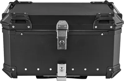 Produktbild von Motorrad Topcase - Heckkoffer - 65 l Volumen - Schnellverschluss - Wasserdicht - Stoßdämpfend - Schwarz