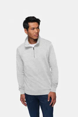 Produktbild von HAKRO Premium Zip-Sweatshirt 451 ash meliert, M