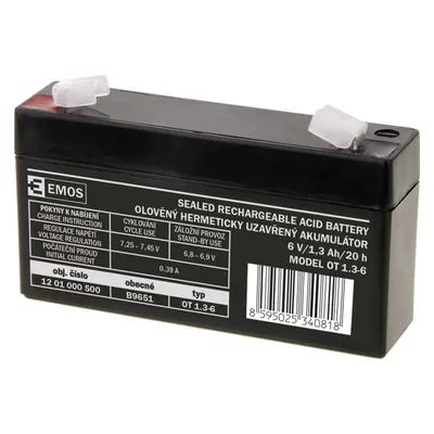 Obrázok produktu pre Emos Akumulátor Sla 6V/1,3Ah Fa -4,7Mm