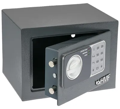 Möbeltresor mit Elektroschloss von HMF mit 23 cm Breite in Anthrazit