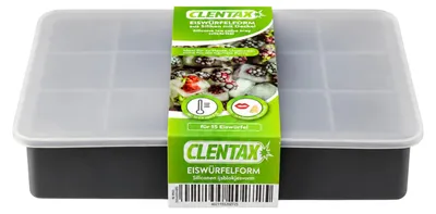 Produktbild von CLENTAX Eiswürfelform Silikon 1 Stk, Silikonform für 15 Eiswürfel mit Deckel