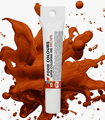 Produktbild von Gel-Lebensmittelfarbe Braun, Tube, 20 g, Food Colours