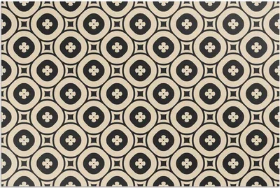 Produktbild von Geometrisches Kachelmuster – Vinylteppich – 60x90 cm – Outdoor Teppich – Terrasse – Wetterfest – Modern