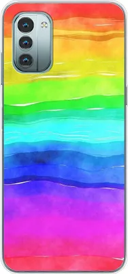 Produktbild von König Design Hülle kompatibel mit Nokia G11 Kunststoff Soft Handyhülle - Handy Case Regenbogen