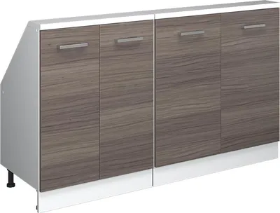 Produktbild von Küchenschrank für Dachschrägen Vicco R-Line Edelgrau 140 cm 2er Set, Model 58161