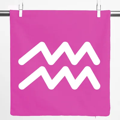 Produktbild von Huuraa Kissenbezug Wassermann Sternzeichen Zeichen 40x40cm Fuchsia Baumwolle Dekokissenbezug Geschenkidee