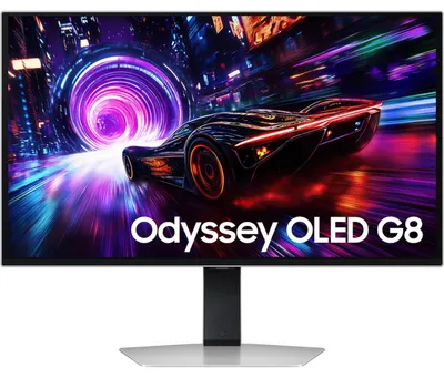 Produktbild von Samsung 27" Odyssey OLED G8 (G81SF) 4K 240 Hz Gaming Monitor, 68,6 cm (27"), 2160 x 3840 Pixel, 4K Ultra HD, OLED, 0,03 ms, Metallisch