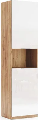 Produktbild von Regalschrank Dąb Craft Matt / Weiß Hochglanz – 550 × 2100 × 420 mm