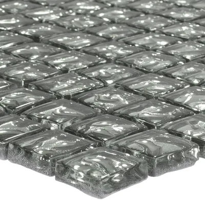Produktbild von Glasmosaik Fliesen Aquatic Silber
