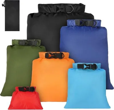 Produktbild von Famanu wasserdichte Tasche - 6 Stück wasserdichte Aufbewahrungssäcke - 1,5/2,5/3/3,5/5/8 l - grün