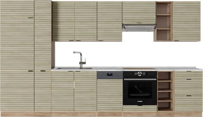 Immagine prodotto di Cucina componibile Vicco Fame-Line Pannello in rovere/rovere goldkraft 355 cm , PL Marmo, Model 51522
