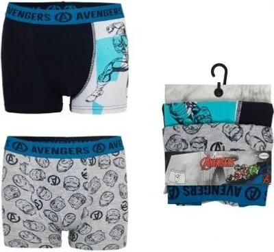 Produktbild von Avengers 2er Pack Boxershorts – 95% Baumwolle / 5% Elasthan Unterhose 98/104 cm