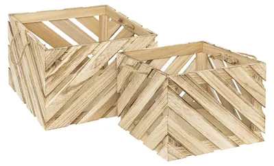 Produktbild von Set aus 2 kisten sulei holz l30 37cm  - Atmosphera créateur d'intérieur
