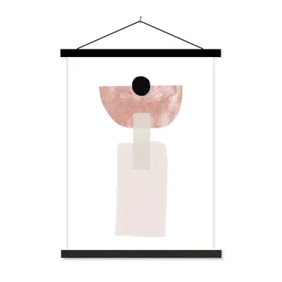 Produktbild von MuchoWow® Textilposter Pastell - Abstrakt - Design 40x53 cm mit schwarzem Rahmen - Abbildung