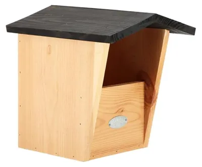 Image de Nichoir pour rouge-gorge à suspendre en bois - Beige - L 20,6 x P 22,4 x H 23,3 cm