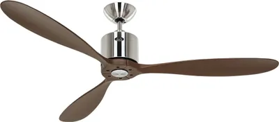 Immagine prodotto di Ventilatore da soffitto a risparmio energetico con telecomando Aeroplan Eco 132 cm Cromo / Noce
