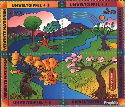 Produktbild von Briefmarken UNO - Wien 1997 Mi 226-229 Viererblock (kompl.Ausg.) gestempelt Flüsse und Wälder