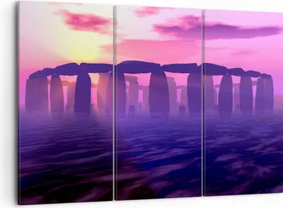 Produktbild von Bild auf Leinwand - Leinwandbild - Stonehenge Kreis Geheimnis Geschichte - 105x70cm - Wand Bild - Wanddeko - Leinwanddruck - Bilder - Kunstdruck - Leinwand bilder - Wandkunst - CE105x70-1244