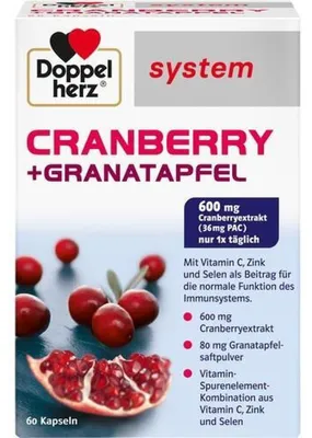 Produktbild von DOPPELHERZ Cranberry+Granatapfel system Kapseln