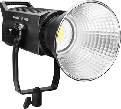 Produktbild von NiceFoto LV-1500B LED-Videoleuchte, 150 W, leistungsstarke Fotografie-Leuchte, 5600 K ¡À 200 K, dimmbare Waermeableitung, CRI96+ TLCI97, 64900 Lux, mit Bowens-Halterung, 6 FX-Lichteffekte fuer Live-Streaming, Heimstudio, kommerzielle Fotografie