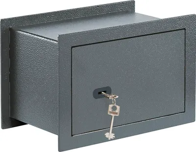 Image de Burgwächter Coffre-fort mural avec clé - Coffre-fort encastrable Pure Safe PSW 120 K - mini coffre-fort pour fixation murale, acier anthracite