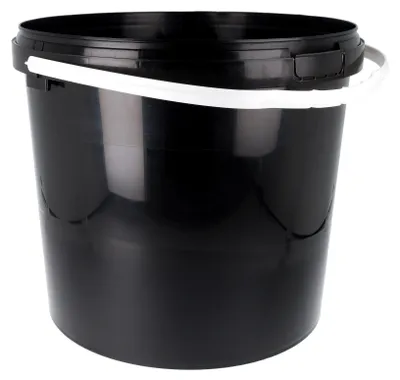 Produktbild von Eimer mit Deckel 10 L | Vorratseimer | Lebensmittelecht Schwarz | PP | 1 Stück