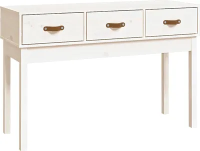 Obrázek produktu pro vidaXL Konzolový stolek bílý 114x40x75 cm Masivní borovicové dřevo