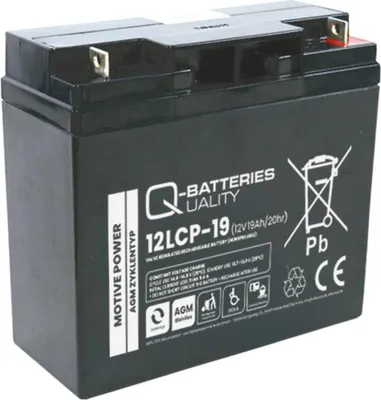 Produktbild von Q-Batteries 12LCP-19 / 12V - 19Ah Blei Akku Zyklentyp AGM - Deep Cycle VRLA